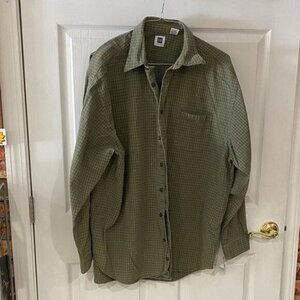 GAP Factory Olive Plaid Shirt Jacket